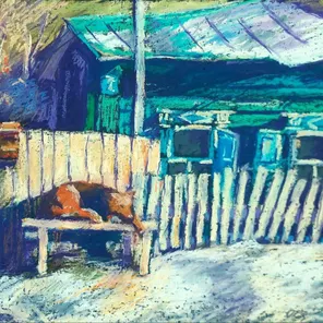 Серия работ «Иркутск. Уходящая натура» — это эмоциональные городские пейзажи о том, как урбанизация наступает на камерную деревянную застройку старого Иркутска.