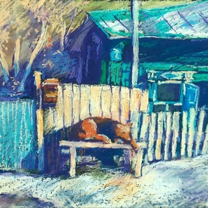 Серия работ «Иркутск. Уходящая натура» — это эмоциональные городские пейзажи о том, как урбанизация наступает на камерную деревянную застройку старого Иркутска.