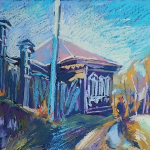 Серия работ «Иркутск. Уходящая натура» — это эмоциональные городские пейзажи о том, как урбанизация наступает на камерную деревянную застройку старого Иркутска.