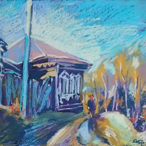 Серия работ «Иркутск. Уходящая натура» — это эмоциональные городские пейзажи о том, как урбанизация наступает на камерную деревянную застройку старого Иркутска.