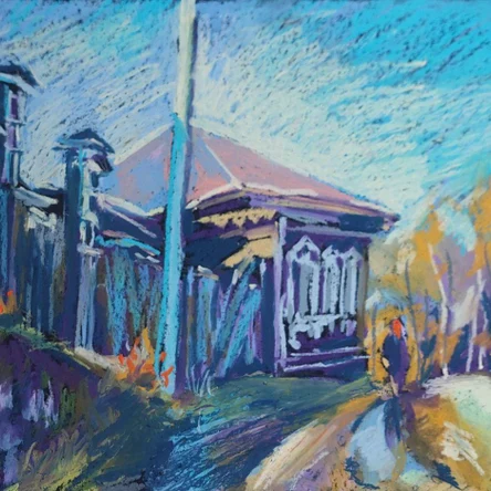 Серия работ «Иркутск. Уходящая натура» — это эмоциональные городские пейзажи о том, как урбанизация наступает на камерную деревянную застройку старого Иркутска.